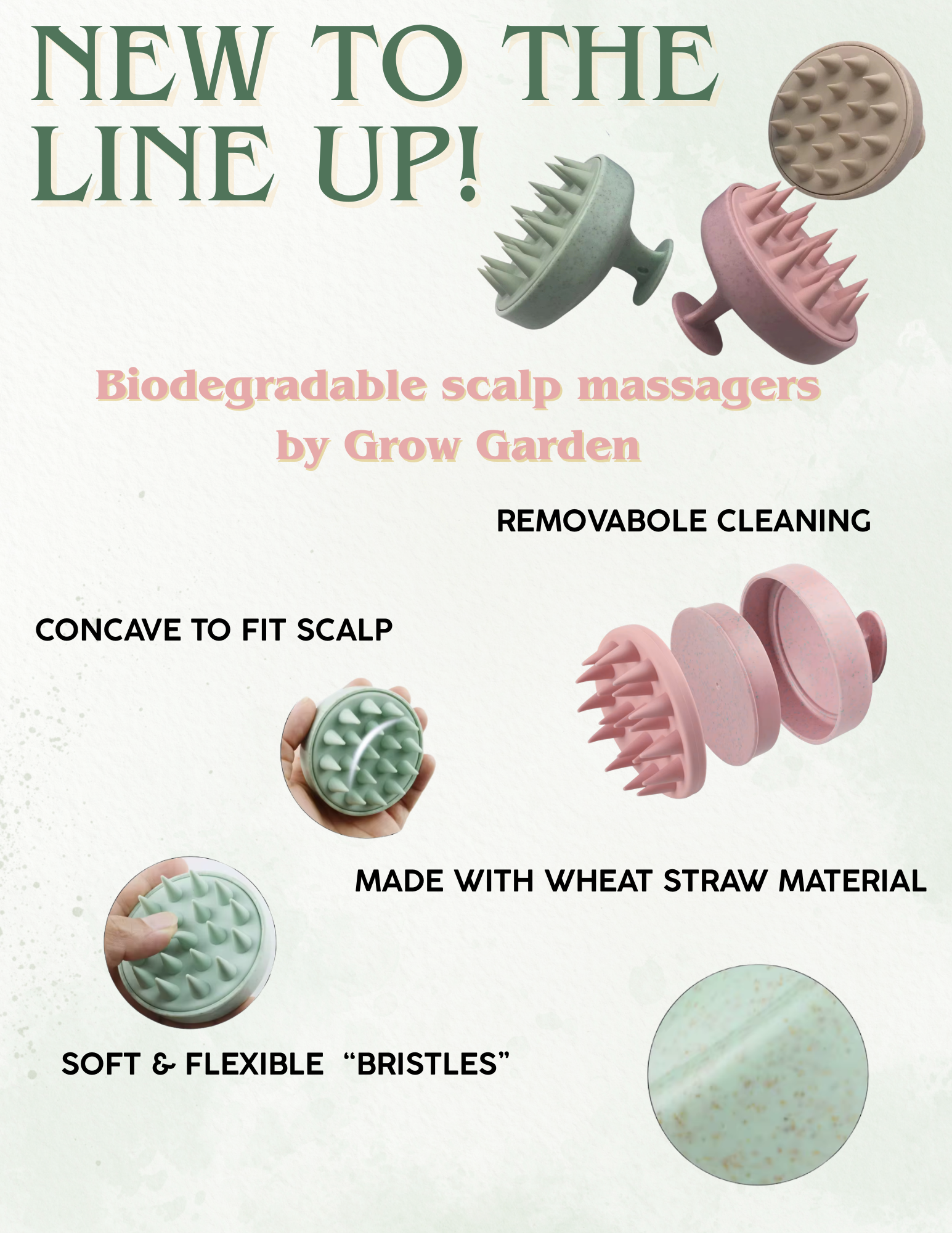 biodegradable scalp massager